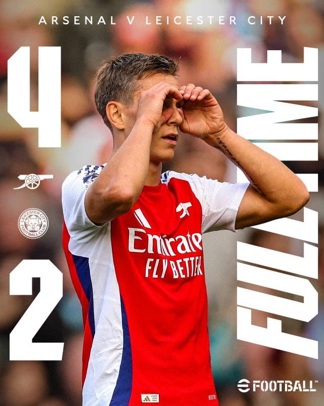 【英超】阿森纳4比2险胜莱斯特城，特罗萨尔绝杀